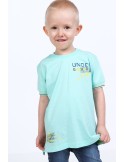 Mintfarbenes Jungen-T-Shirt mit Aufschrift NDZ7337 – Online-Shop – Boutique